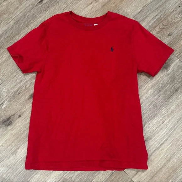 Polo by Ralph Lauren Big Boy’s Red Short Sleeve Tee - Picture 1 of 3